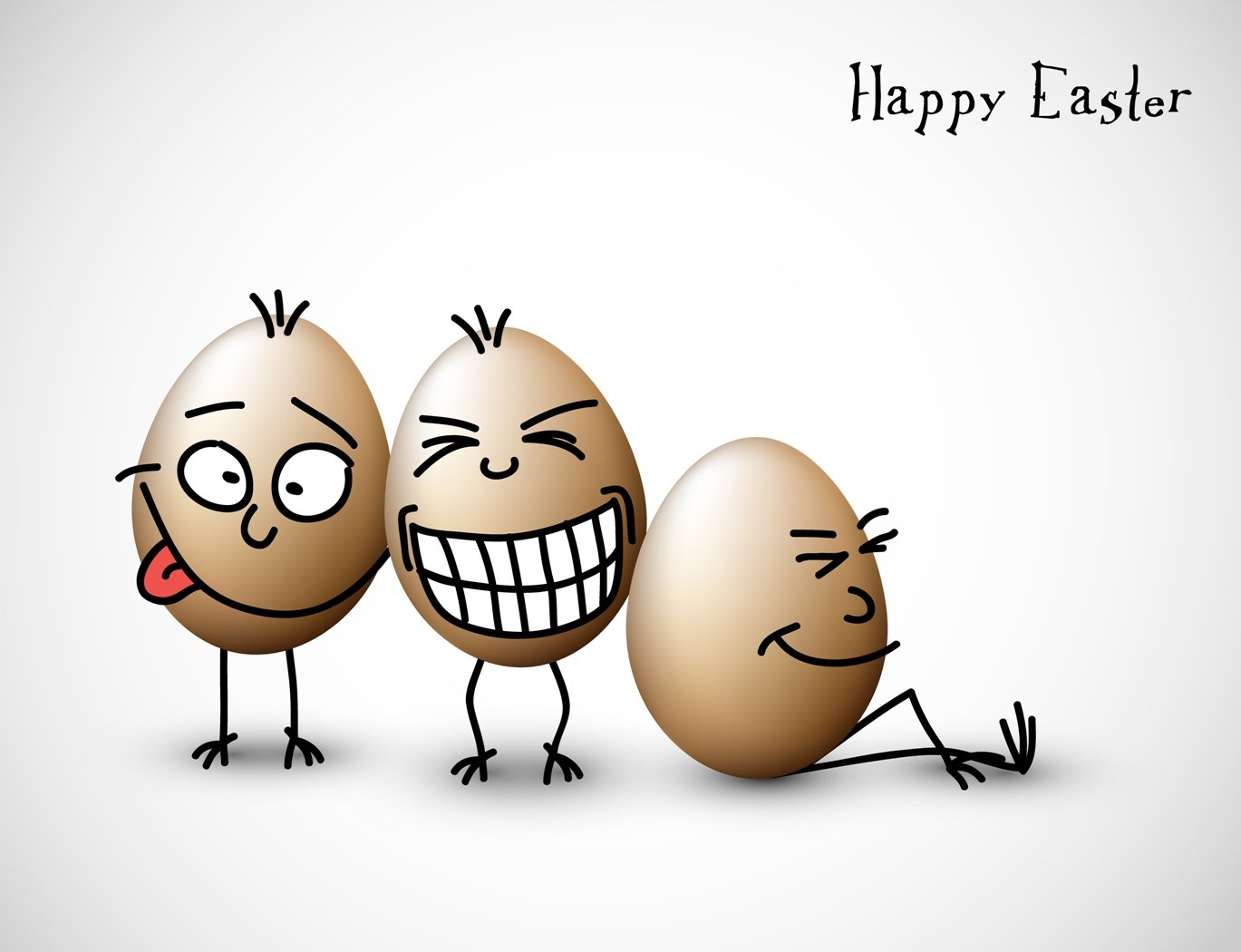Happy Easter eCard with happy Easter eggs