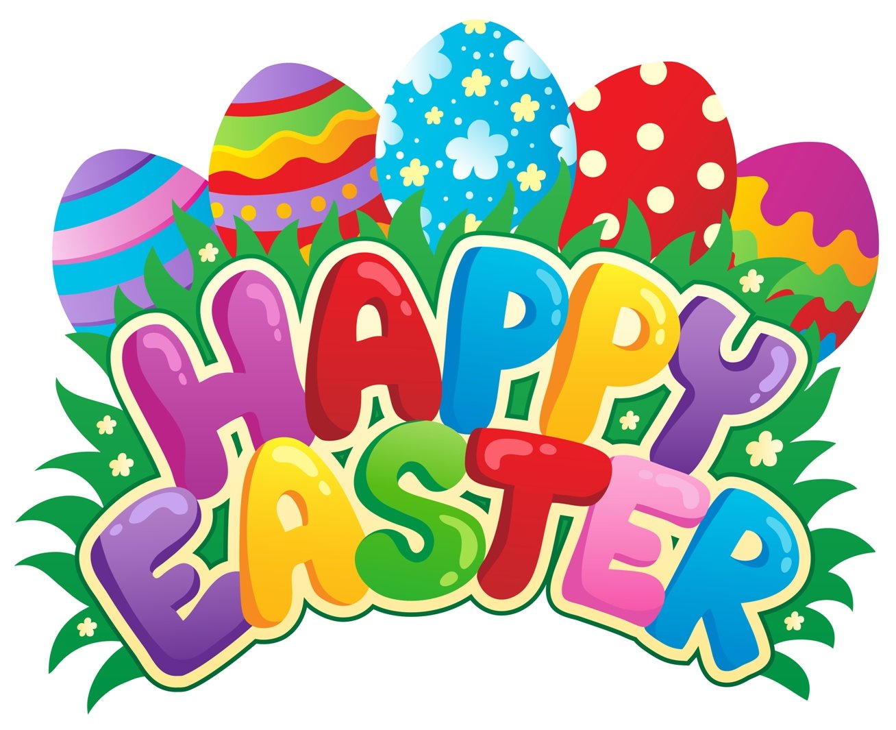 Colourful Artistic Happy Easter Charity eCard