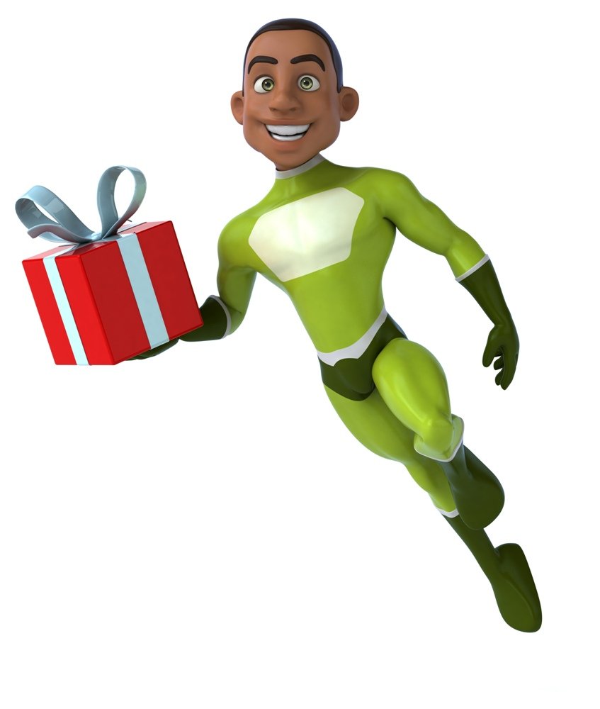 Black Superhero Birthday Ecard