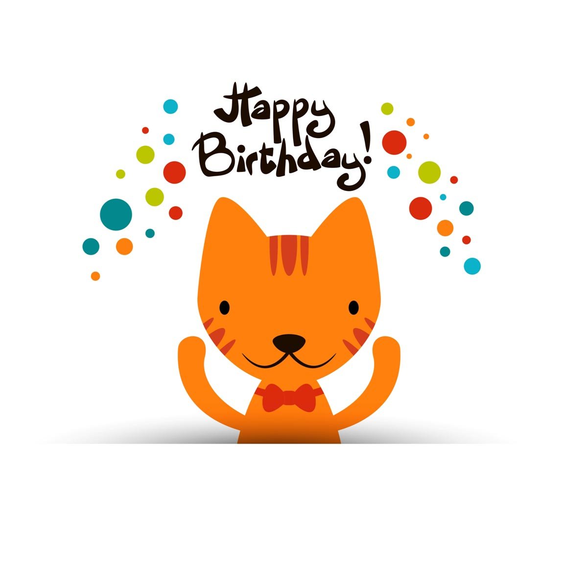 Happy Birthday Cartoon Cat
