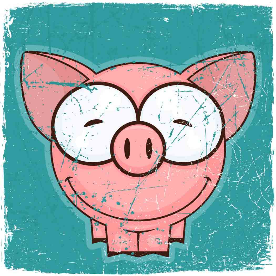 Piggy Pig Charity Birthday eCard – Animal Lovers Charity eCard