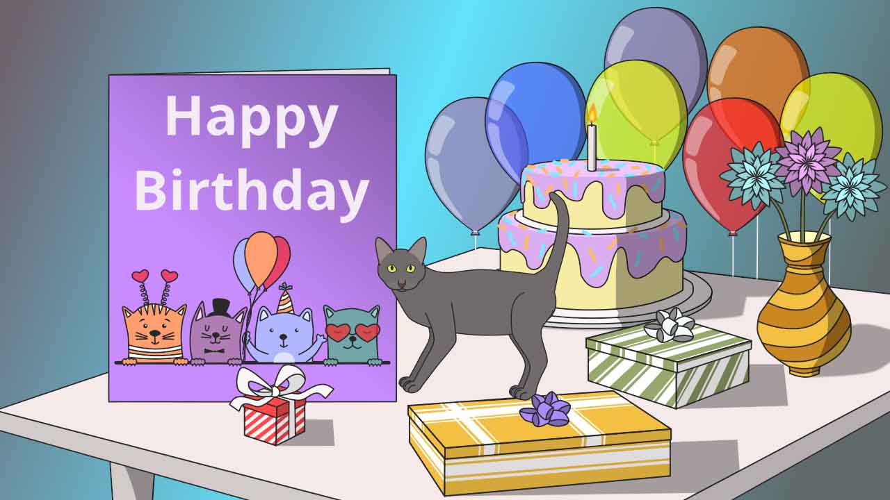 Birthday eCard – Korat Cat