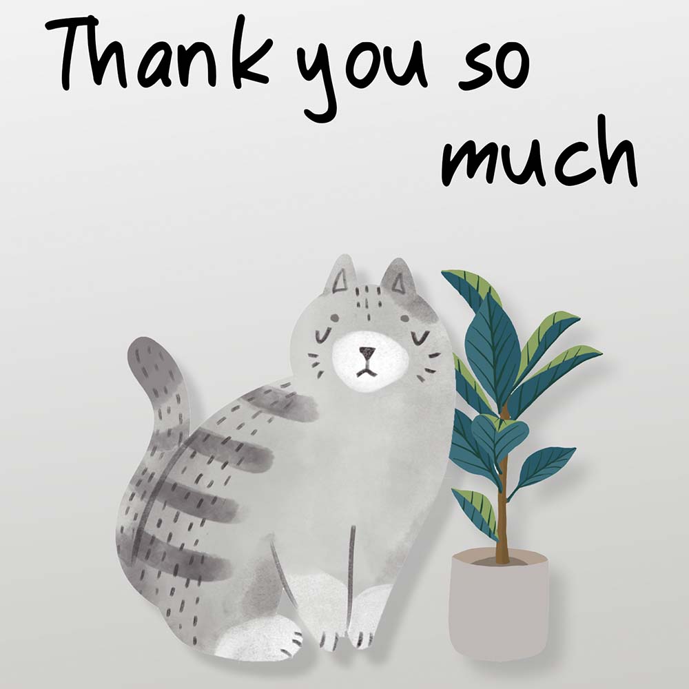 Cute Cat thank you eCard