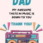 Awesome Taste in Music Funny Father’s Day eCard