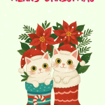 Cats in Christmas Stockings