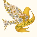 Beautiful Dove eCard with Merry Christmas Wishes
