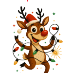 Reindeer with Christmas Lights