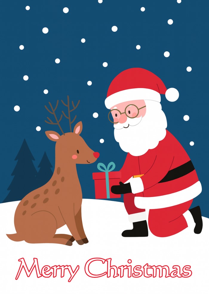 Santa’s Gift for the Reindeer – Heartwarming Christmas eCard