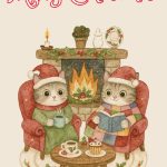 Cozy Fireplace Cats