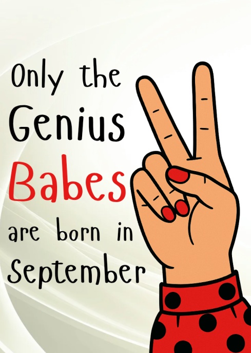 September Birthday eCard – Cute & Funny for Genius Babes