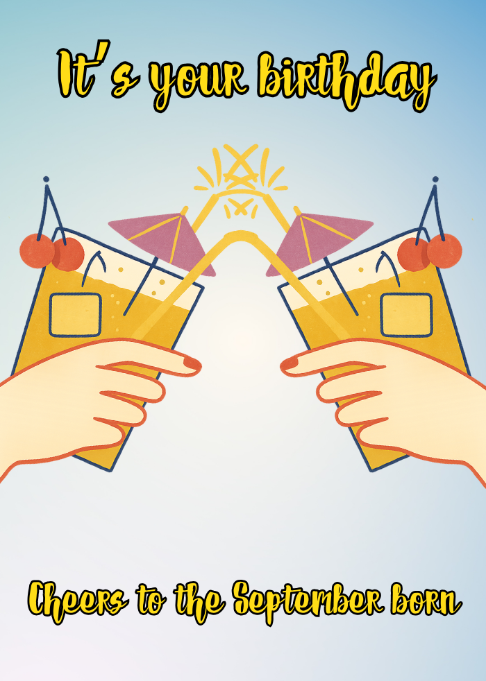 Celebrate September Birthdays with a Fun Birthday Toast eCard