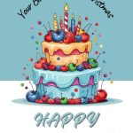 Christmas Cake Birthday Digital Card