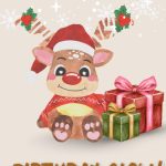 Reindeer Holiday Birthday Digital Card