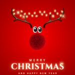 Reindeer Lights Christmas Digital Card