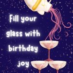 Birthday Toast Celebration Digital Card
