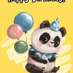 Cute Panda Birthday Digital Card