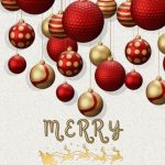 Hanging Baubles Christmas Digital Card