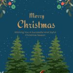 Classic Forest Sleigh Christmas Digital Card