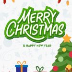 Green Tree Christmas Digital Card