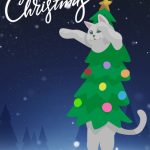 Cat Tree Christmas Digital Card