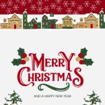 Snowy Village Christmas Digital Card