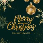 Gold Snowflakes Christmas Digital Card