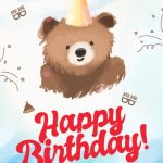 Cute Teddy Bear Birthday Digital Card