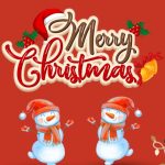 Snowman Twins Christmas Digital Card