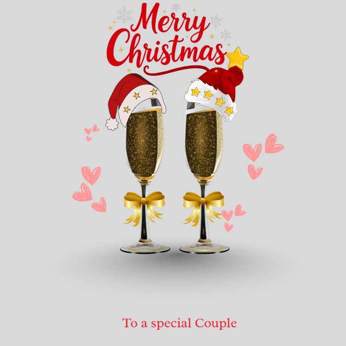 Christmas Cheers Couple Digital Card