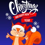 Squirrel Christmas Digital Card