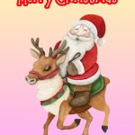 Santa & Reindeer Digital Christmas Card