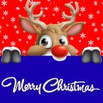 Peekaboo Reindeer Christmas Digital Card