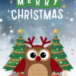 Owl Merry Christmas Digital Card