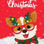 Corgi Glasses Christmas Digital Card