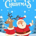 Santa Reindeer Christmas Digital Card