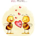 Bee Mine Valentine Digital Card for Couples