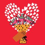 Bouquet Valentine Digital Card for Couples