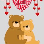 Cuddling Bears Valentine Digital Card for Couples