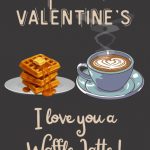 Waffle & Latte Valentine Digital Card for Couples
